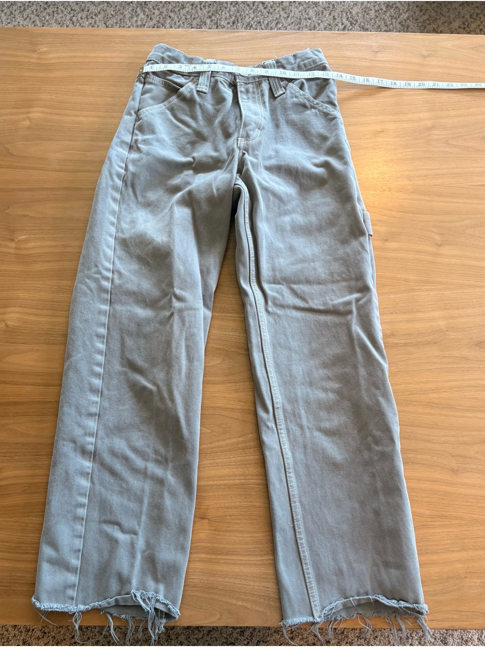 Women’s Light Gray Straight-Leg Pants